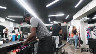 Sneaky Sex At The Barbershop – Lucky Anne