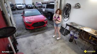 Annabel Redd gets her pussy wrecked in the mechanic’s garage – Bang